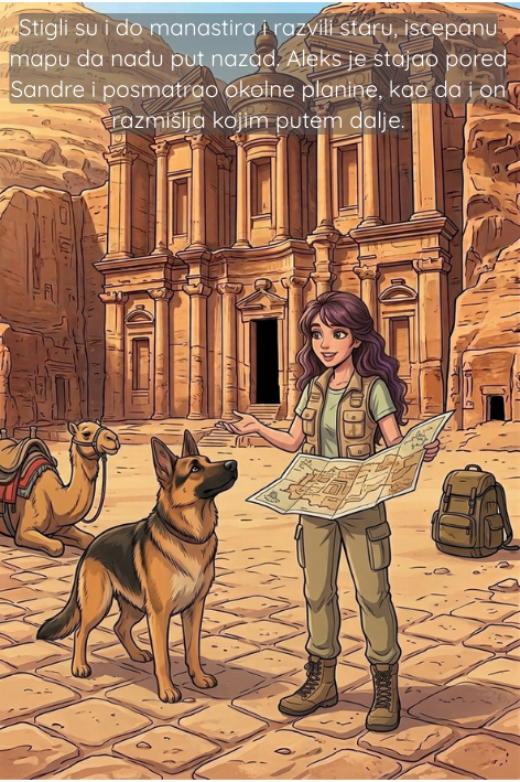 Ilustrovana bajka, Jordan, Sandra i Aleks na putu oko sveta